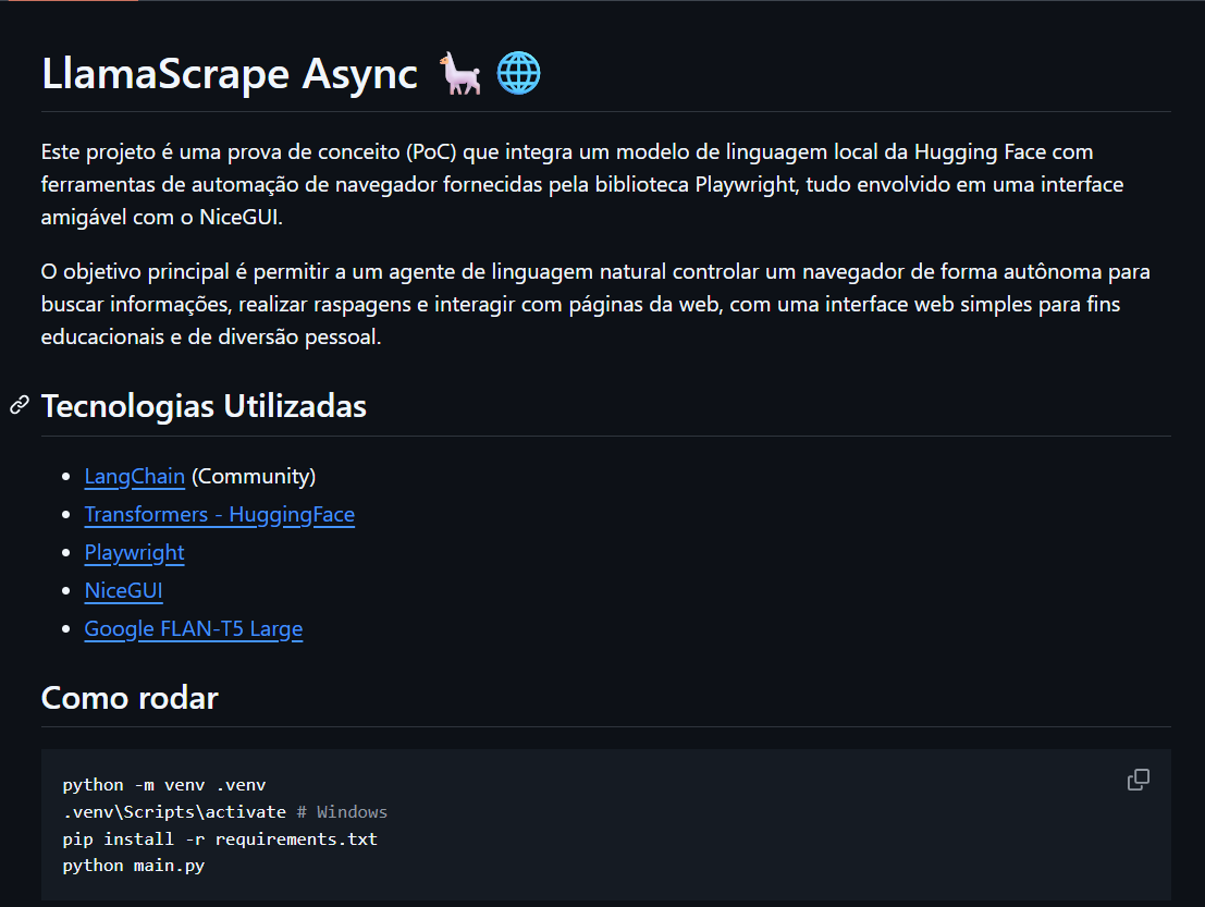 Imagem do projeto LlamaScrapeAsync